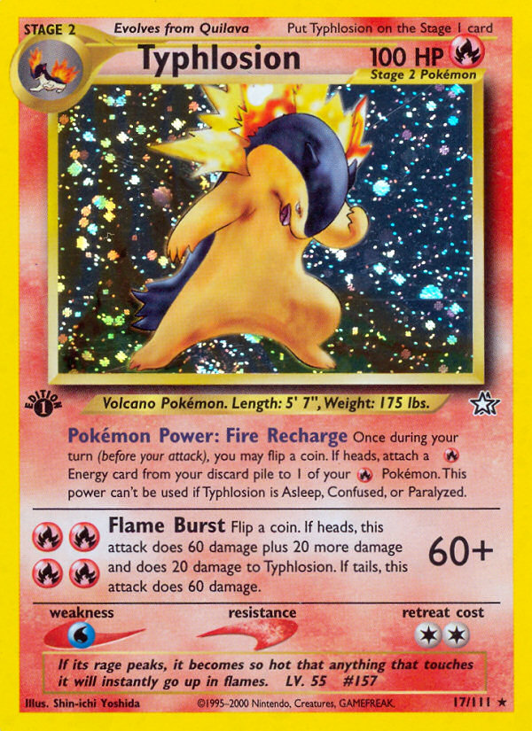 Typhlosion (17/111) [Neo Genesis 1st Edition] | Exor Games Dartmouth