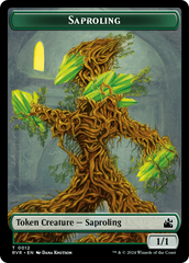 Saproling // Angel (0002) Double-Sided Token [Ravnica Remastered Tokens] | Exor Games Dartmouth