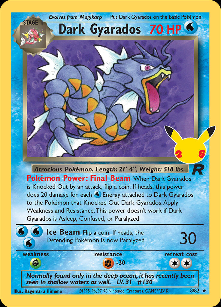 Dark Gyarados (8/82) [Celebrations: 25th Anniversary - Classic Collection] | Exor Games Dartmouth