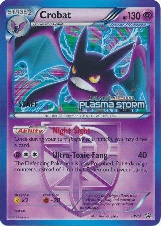 Crobat Team Plasma (BW51) (Staff Prerelease Promo) [Black & White: Black Star Promos] | Exor Games Dartmouth