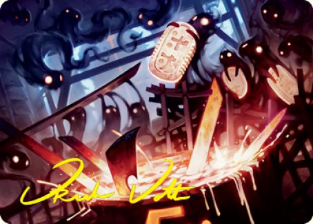 Smoke Spirits' Aid Art Card (Gold-Stamped Signature) [Kamigawa: Neon Dynasty Art Series] | Exor Games Dartmouth