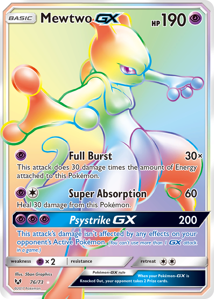 Mewtwo GX (76/73) [Sun & Moon: Shining Legends] | Exor Games Dartmouth