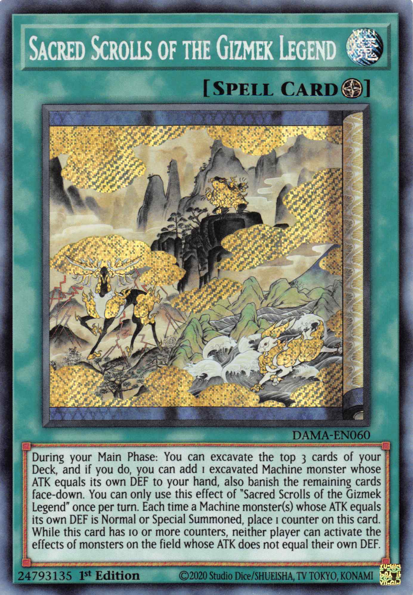 Sacred Scrolls of the Gizmek Legend [DAMA-EN060] Secret Rare | Exor Games Dartmouth