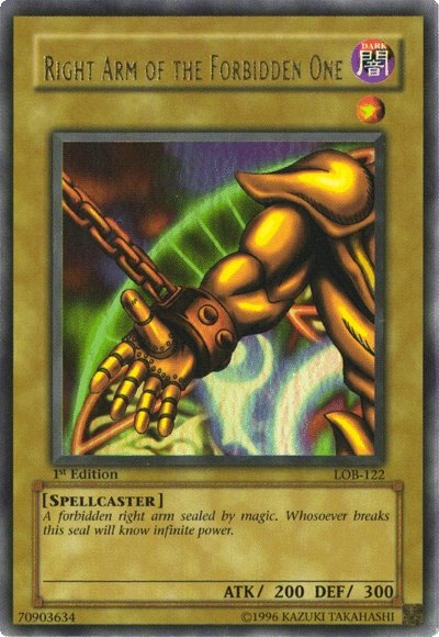 Right Arm of the Forbidden One [LOB-122] Ultra Rare | Exor Games Dartmouth