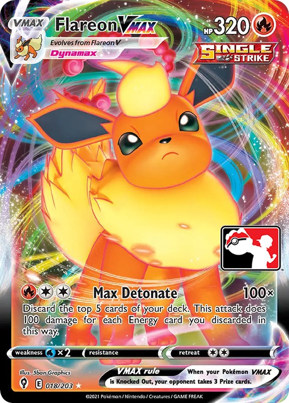 Flareon VMAX (018/203) [Prize Pack Series One] | Exor Games Dartmouth