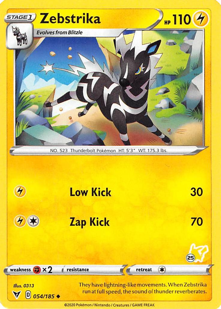 Zebstrika (054/185) (Pikachu Stamp #25) [Battle Academy 2022] | Exor Games Dartmouth