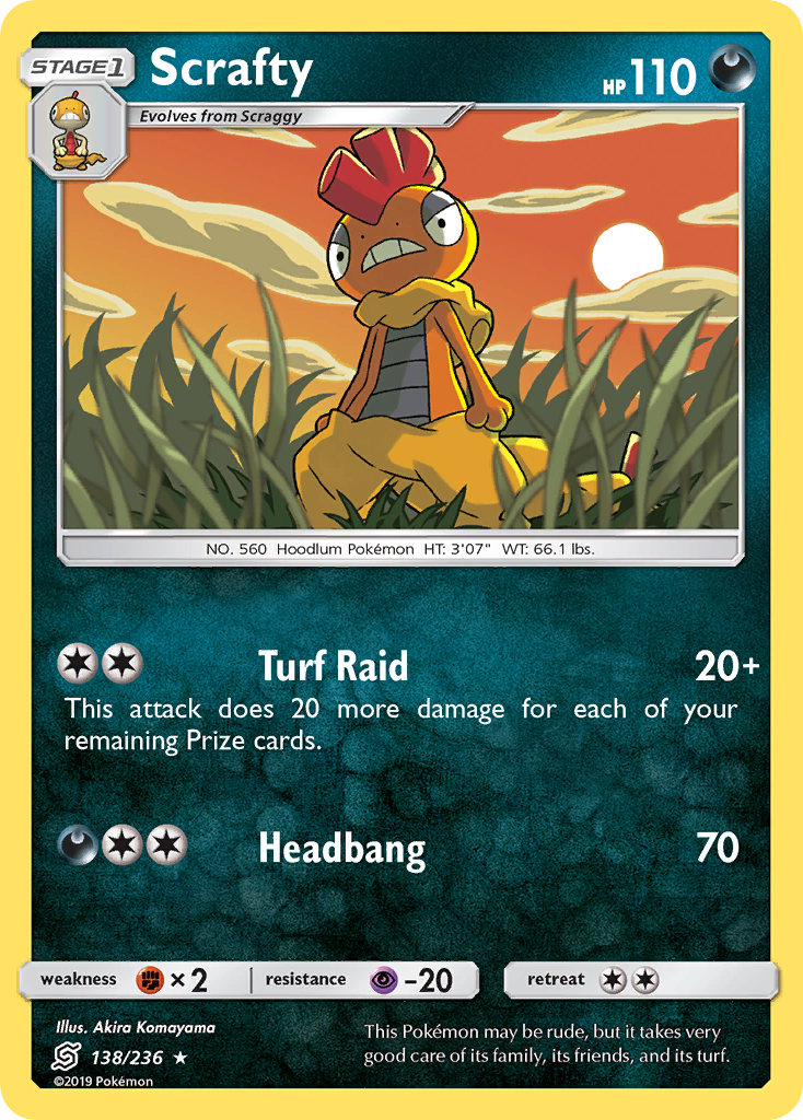 Scrafty (138/236) [Sun & Moon: Unified Minds] | Exor Games Dartmouth