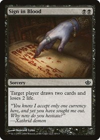 Sign in Blood [Duel Decks: Garruk vs. Liliana] | Exor Games Dartmouth