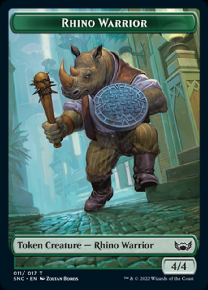 Rhino Warrior Token [Streets of New Capenna Tokens] | Exor Games Dartmouth