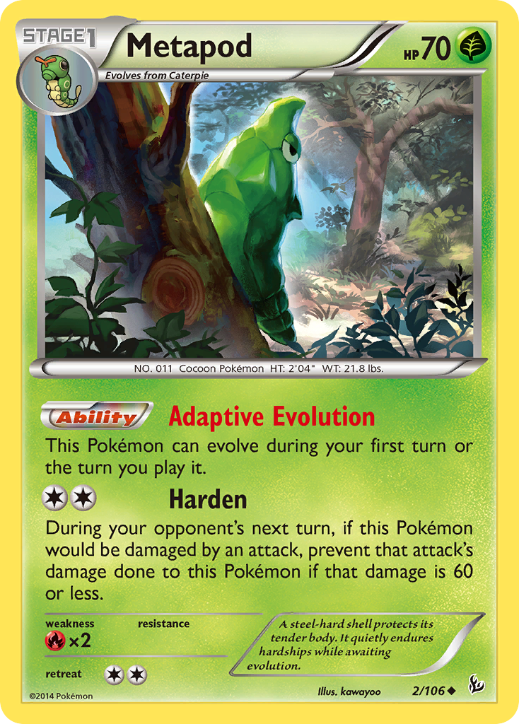 Metapod (2/106) [XY: Flashfire] | Exor Games Dartmouth