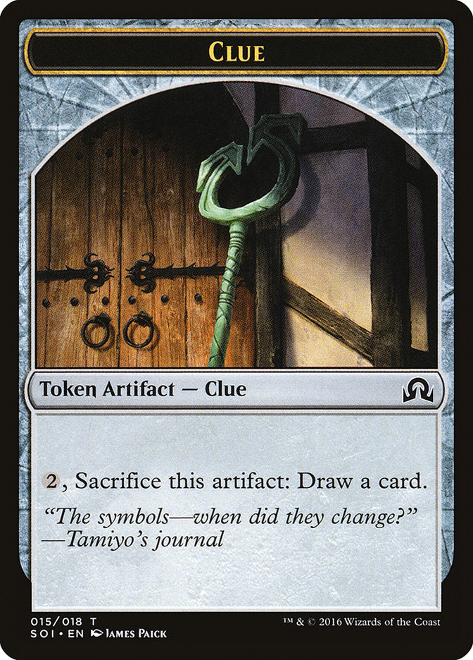 Clue (015/018) [Shadows over Innistrad Tokens] | Exor Games Dartmouth