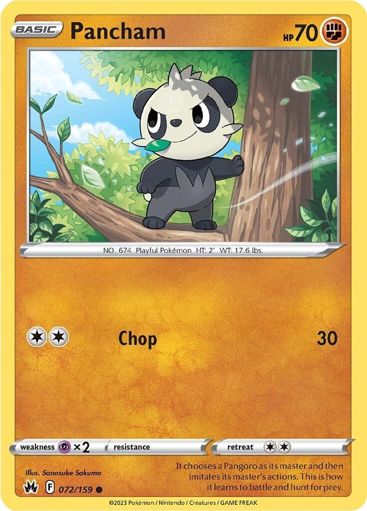 Pancham (072/159) [Sword & Shield: Crown Zenith] | Exor Games Dartmouth