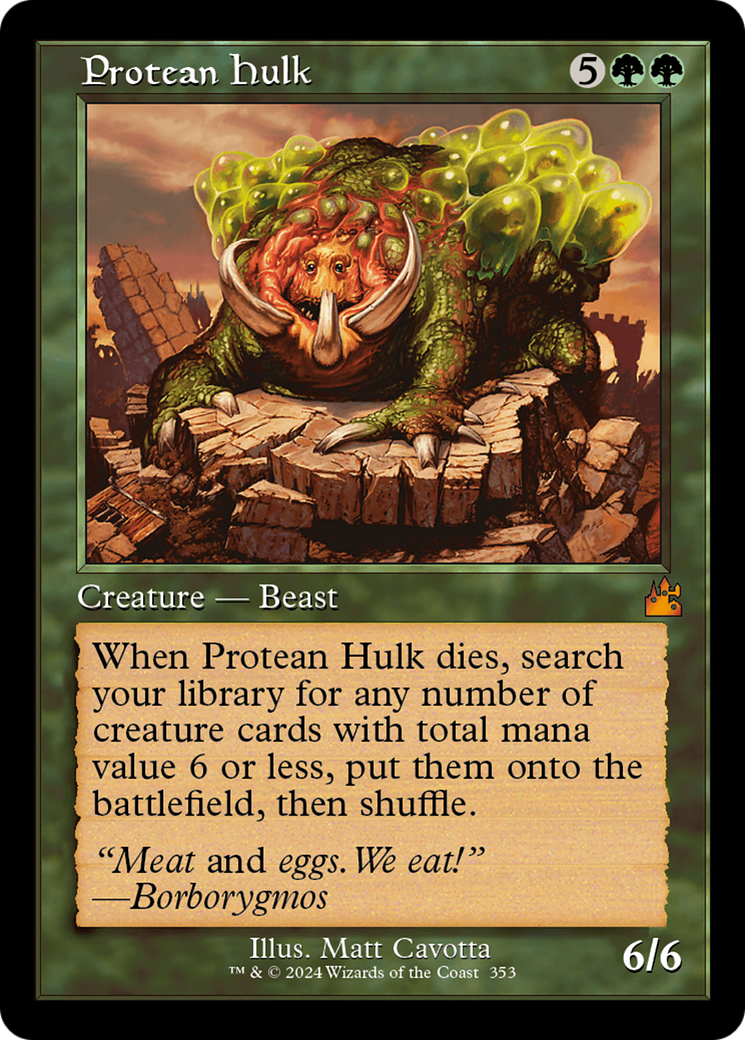 Protean Hulk (Retro Frame) [Ravnica Remastered] | Exor Games Dartmouth