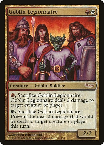 Goblin Legionnaire [Friday Night Magic 2007] | Exor Games Dartmouth