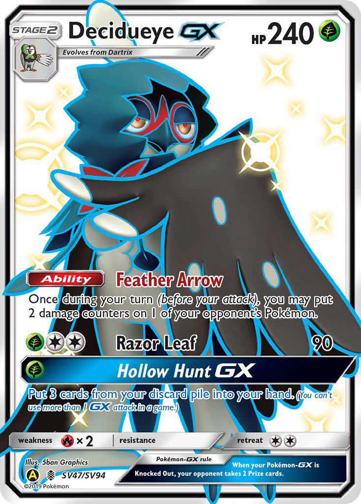 Decidueye GX (SV47/SV94) [Sun & Moon: Hidden Fates - Shiny Vault] | Exor Games Dartmouth