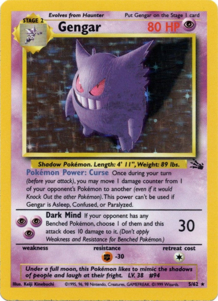 Gengar (5/62) [Fossil Unlimited] | Exor Games Dartmouth