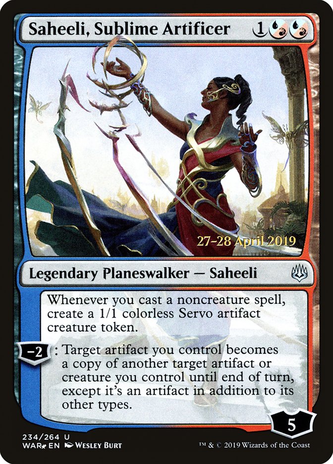 Saheeli, Sublime Artificer  [War of the Spark Prerelease Promos] | Exor Games Dartmouth