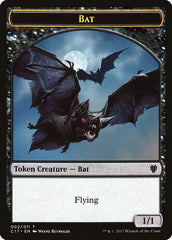 Bat // Vampire Double-sided Token [Commander 2017 Tokens] | Exor Games Dartmouth