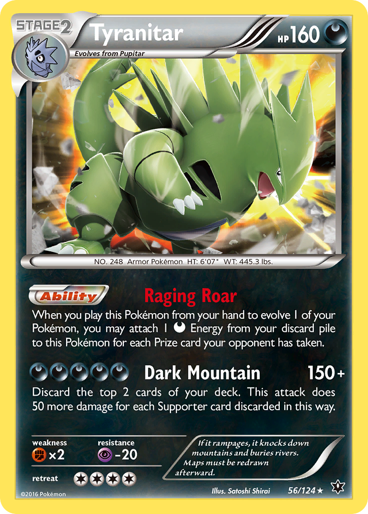 Tyranitar (56/124) [XY: Fates Collide] | Exor Games Dartmouth