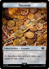 Treasure // Food (0022) Double-Sided Token (Surge Foil) [The Lord of the Rings: Tales of Middle-Earth Tokens] | Exor Games Dartmouth