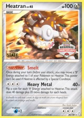 Heatran (30/146) (Regional Championships Staff) [Diamond & Pearl: Legends Awakened] | Exor Games Dartmouth