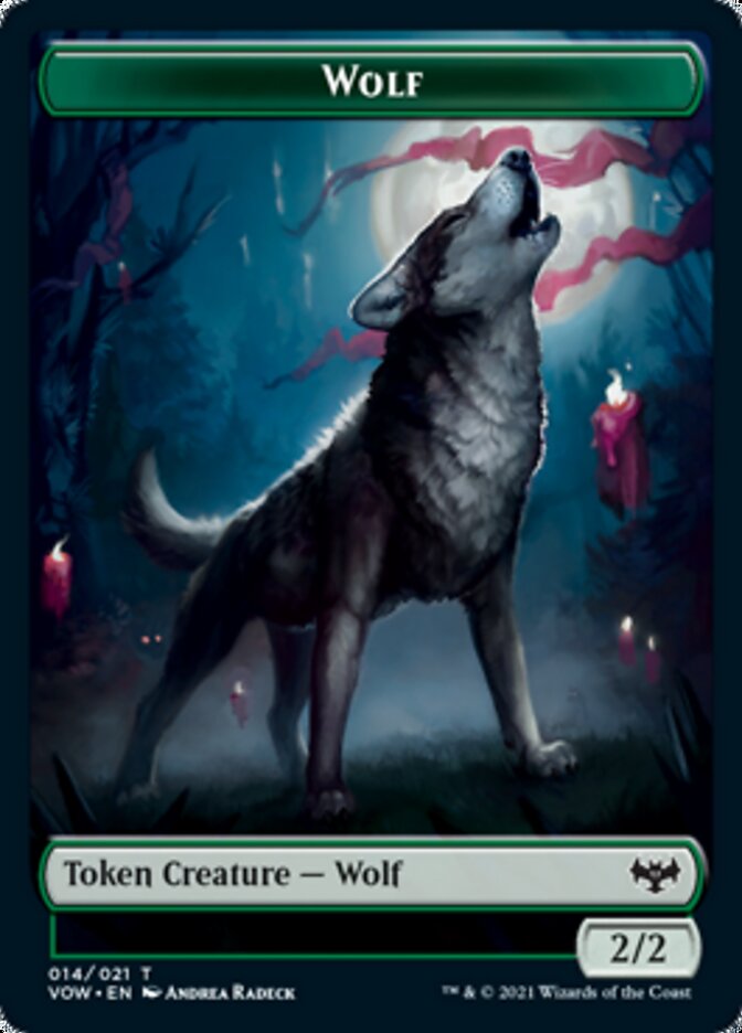 Wolf Token (014) [Innistrad: Crimson Vow Tokens] | Exor Games Dartmouth