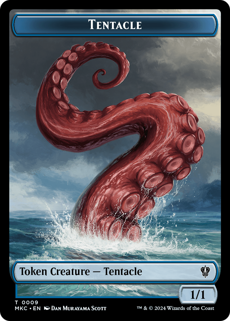 Tentacle // Koma's Coil Double-Sided Token [Murders at Karlov Manor Commander Tokens] | Exor Games Dartmouth