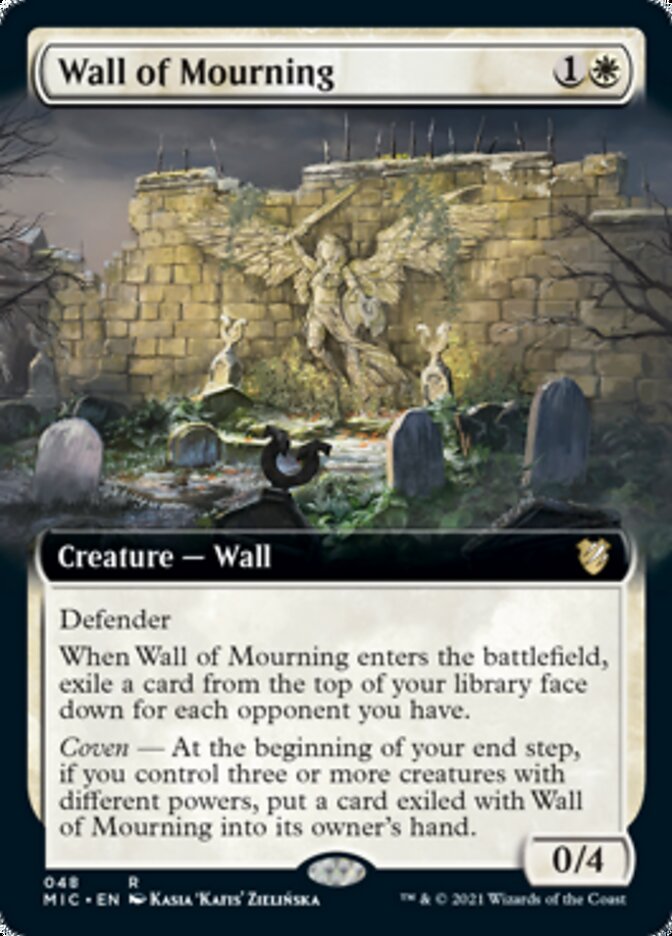 Wall of Mourning (Extended) [Innistrad: Midnight Hunt Commander] | Exor Games Dartmouth