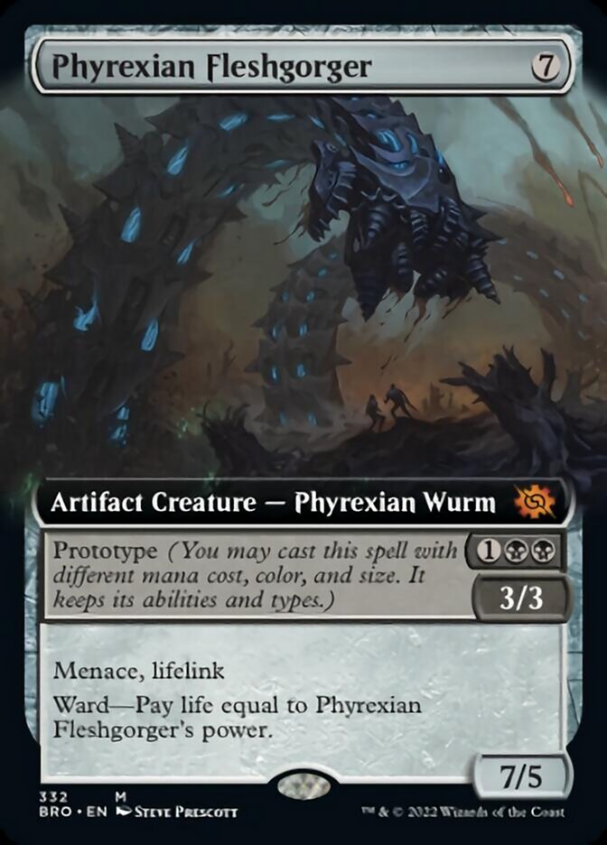 Phyrexian Fleshgorger (Extended Art) [The Brothers' War] | Exor Games Dartmouth