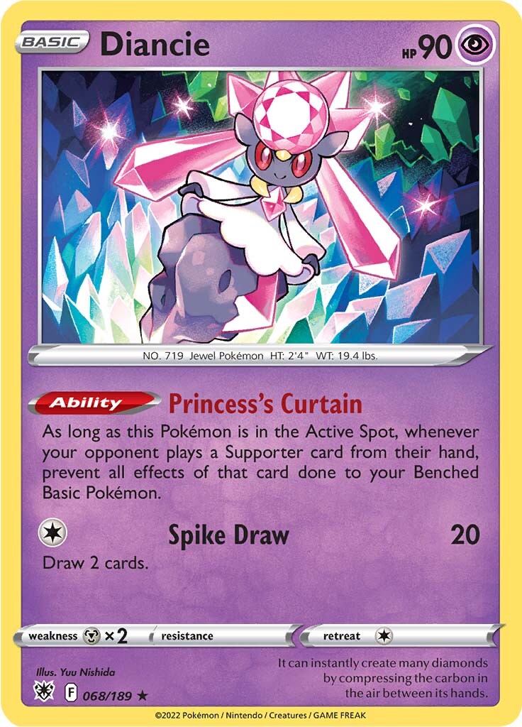 Diancie (068/189) [Sword & Shield: Astral Radiance] | Exor Games Dartmouth