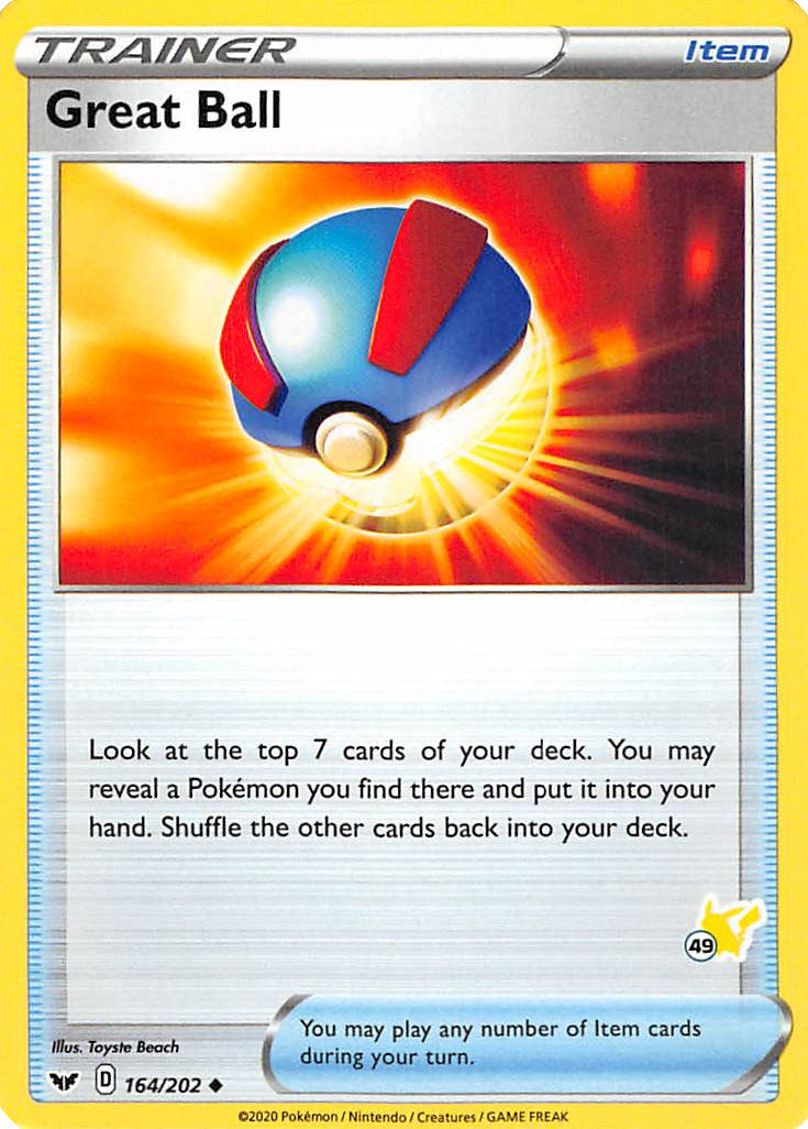 Great Ball (164/202) (Pikachu Stamp #49) [Battle Academy 2022] | Exor Games Dartmouth