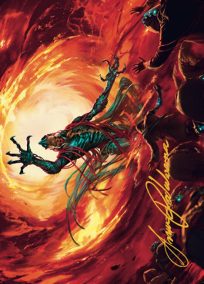 Gix, Yawgmoth Praetor Art Card (Gold-Stamped Signature) [The Brothers' War Art Series] | Exor Games Dartmouth