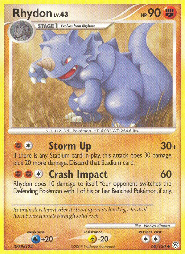 Rhydon (60/130) [Diamond & Pearl: Base Set] | Exor Games Dartmouth