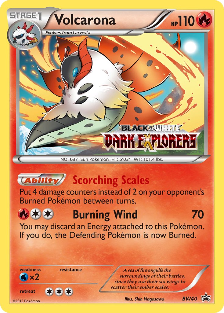 Volcarona (BW40) (Staff Prerelease Promo) [Black & White: Black Star Promos] | Exor Games Dartmouth