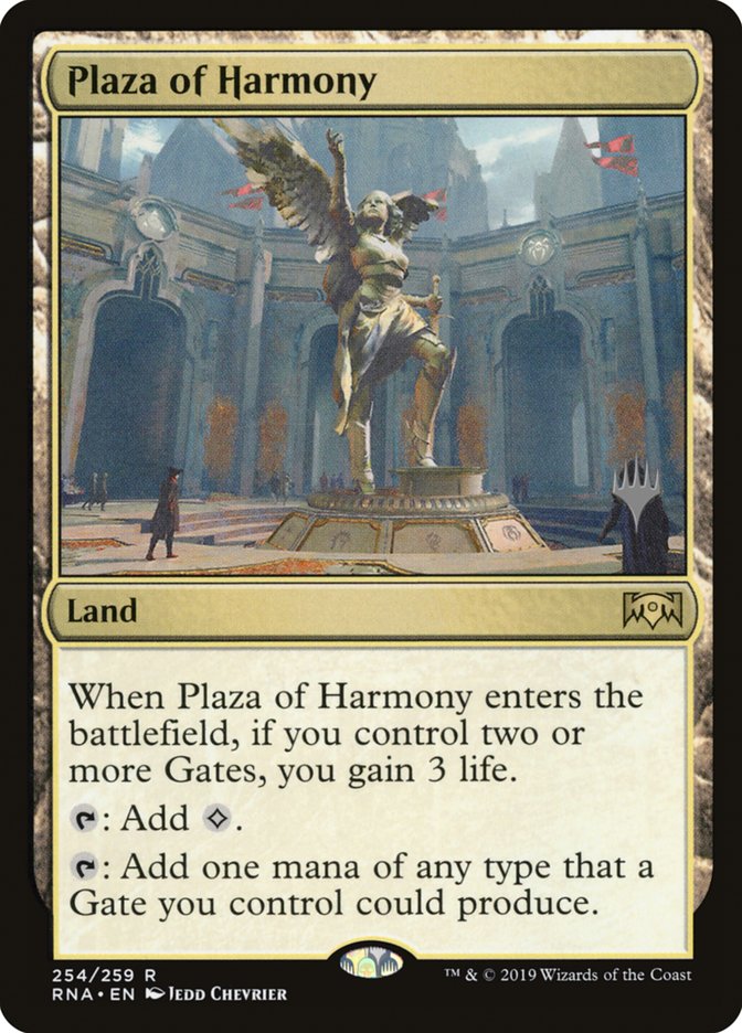 Plaza of Harmony (Promo Pack) [Ravnica Allegiance Promos] | Exor Games Dartmouth