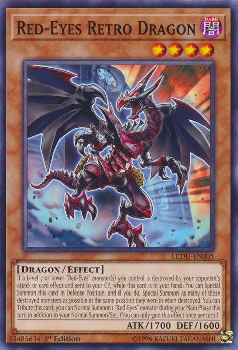 Red-Eyes Retro Dragon [LEDU-EN005] Common | Exor Games Dartmouth