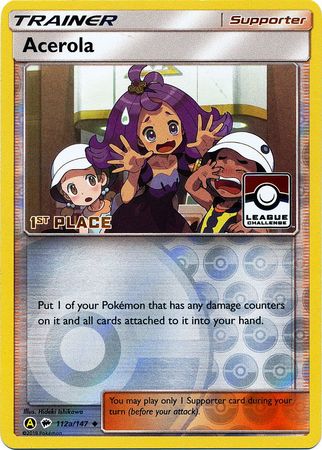 Acerola (112a/147) (League Promo 1st Place) [Sun & Moon: Burning Shadows] | Exor Games Dartmouth