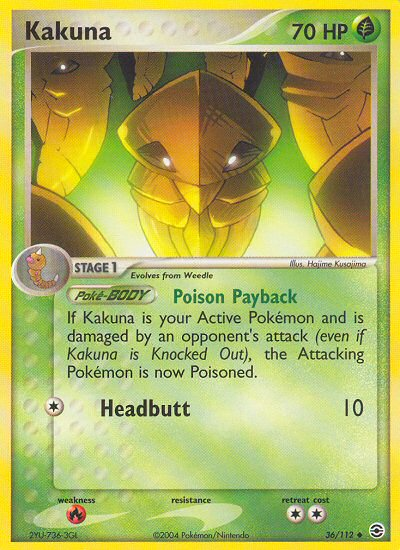 Kakuna (36/112) [EX: FireRed & LeafGreen] | Exor Games Dartmouth