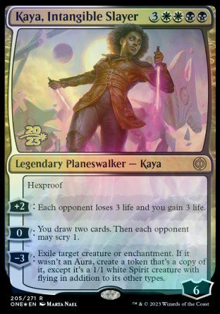 Kaya, Intangible Slayer [Phyrexia: All Will Be One Prerelease Promos] | Exor Games Dartmouth