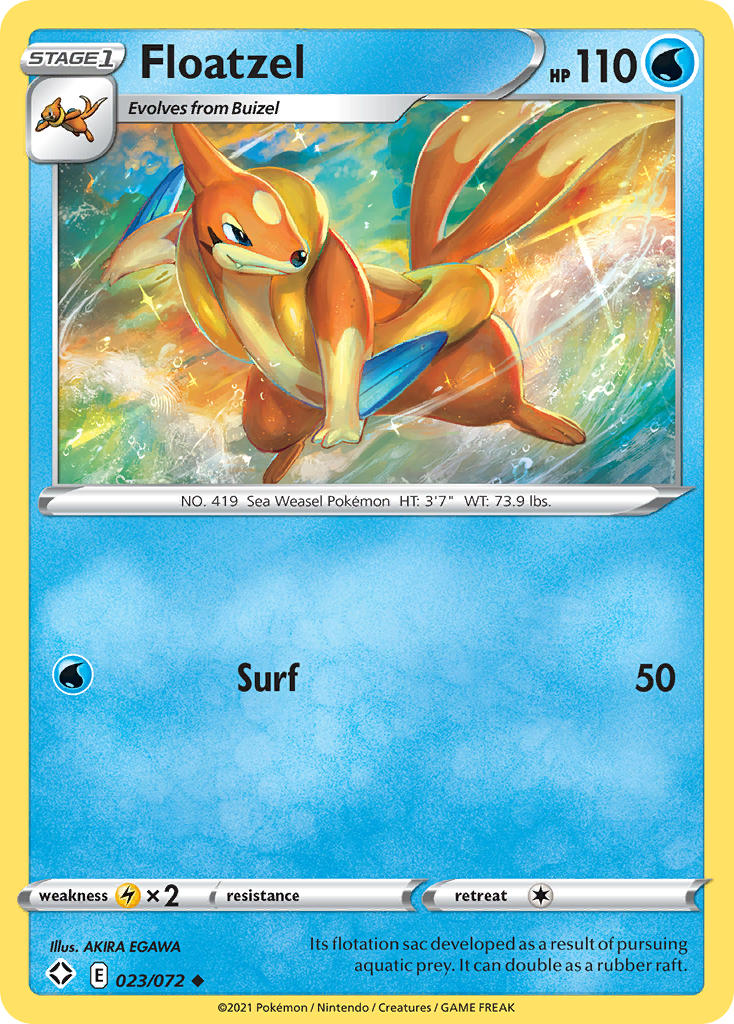 Floatzel (023/072) [Sword & Shield: Shining Fates] | Exor Games Dartmouth