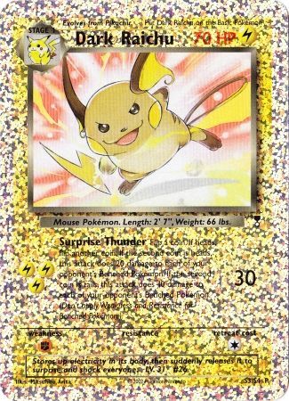 Dark Raichu (S3/S4) [Box Topper] | Exor Games Dartmouth