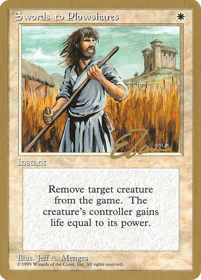 Swords to Plowshares (Eric Tam) [Pro Tour Collector Set] | Exor Games Dartmouth