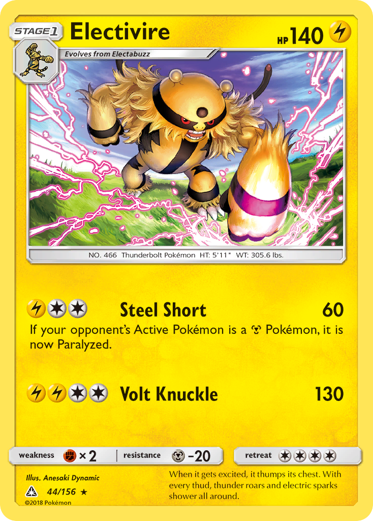 Electivire (44/156) [Sun & Moon: Ultra Prism] | Exor Games Dartmouth