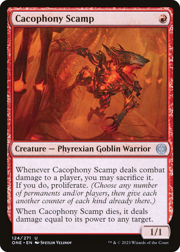Cacophony Scamp [Phyrexia: All Will Be One] | Exor Games Dartmouth