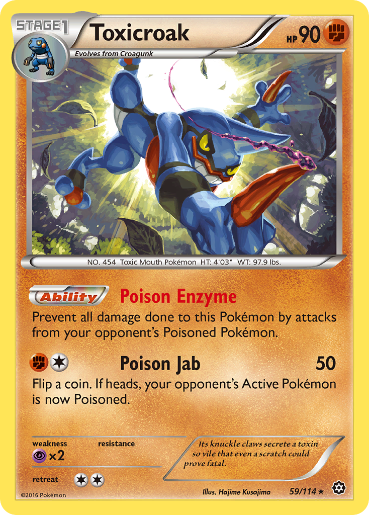 Toxicroak (59/114) [XY: Steam Siege] | Exor Games Dartmouth