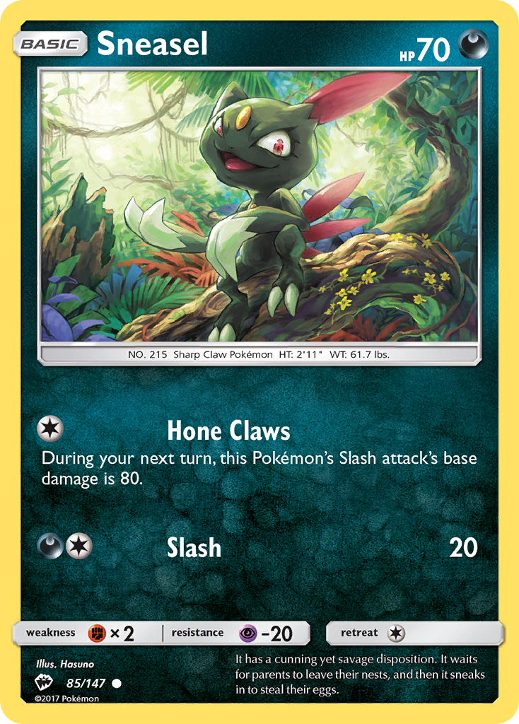 Sneasel (85/147) [Sun & Moon: Burning Shadows] | Exor Games Dartmouth