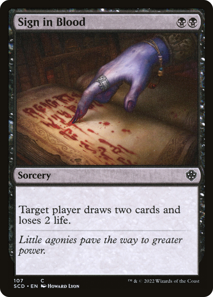 Sign in Blood [Starter Commander Decks] | Exor Games Dartmouth