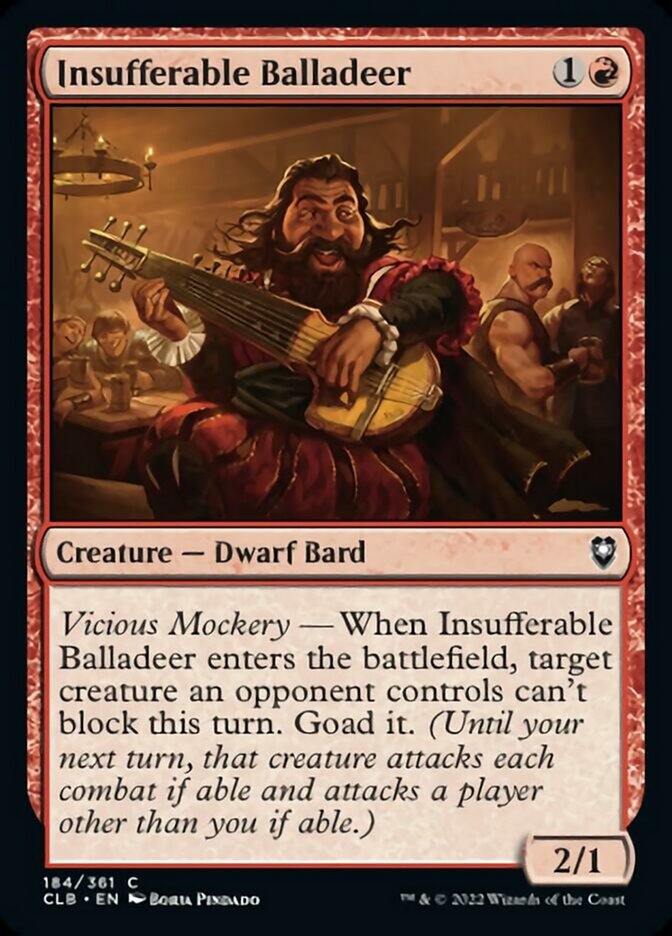 Insufferable Balladeer [Commander Legends: Battle for Baldur's Gate] | Exor Games Dartmouth