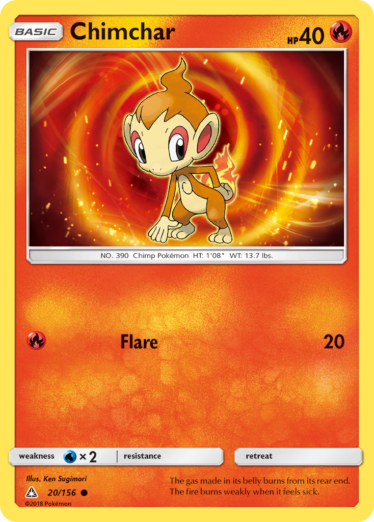 Chimchar (20/156) [Sun & Moon: Ultra Prism] | Exor Games Dartmouth