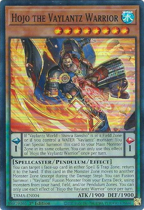 Hojo the Vaylantz Warrior [TAMA-EN004] Super Rare | Exor Games Dartmouth